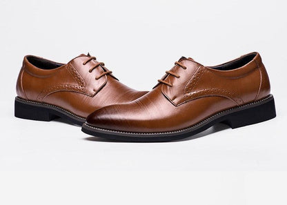El Noble – Zapato de Cuero Auténtico Marrón Claro | Punta Fina