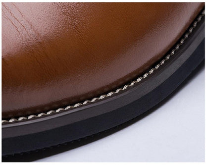 El Noble – Zapato de Cuero Auténtico Marrón Claro | Punta Fina
