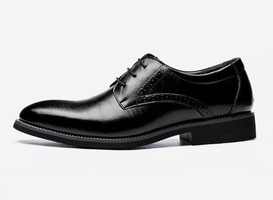 El Noble - Zapato de Cuero Auténtico Negro | Punta Fina