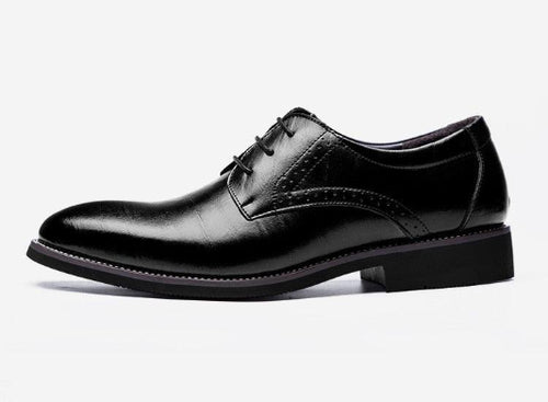 El Noble - Zapato de Cuero Auténtico Negro | Punta Fina