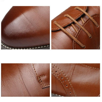 El Noble – Zapato de Cuero Auténtico Marrón Claro | Punta Fina