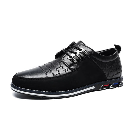El Noble - Oxford de Cuero Negro | Cordones Elásticos y  Detalle en la Suela