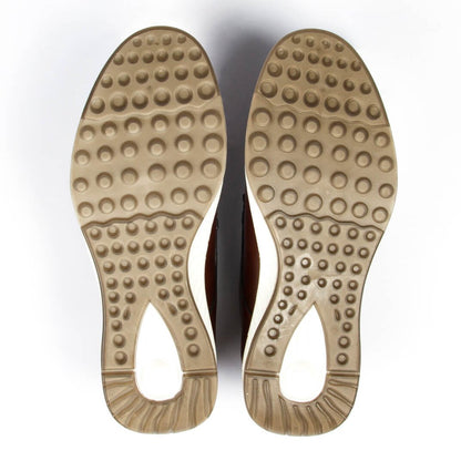 El Noble – Zapato de Cuero Auténtico Marrón | Punta Redonda, Suela Blanca