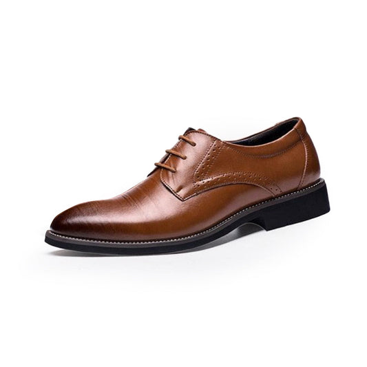 El Noble – Zapato de Cuero Auténtico Marrón Claro | Punta Fina