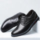 El Noble - Zapato Oxford de Cuero Negro - Cordones Elásticos